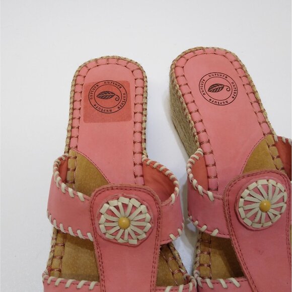 Nurture Tortola Leather Upper Wedge Sandals Sz 9M Plaited Fiber Sole Brazil Made - Picture 12 of 12